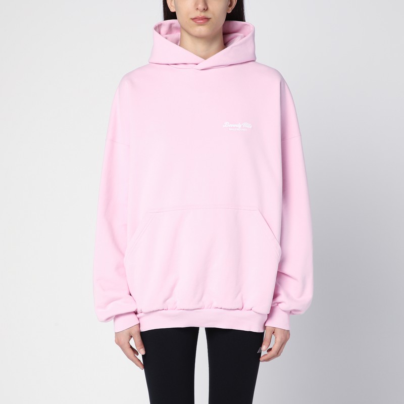 Hoodie over Beverly Hills pink