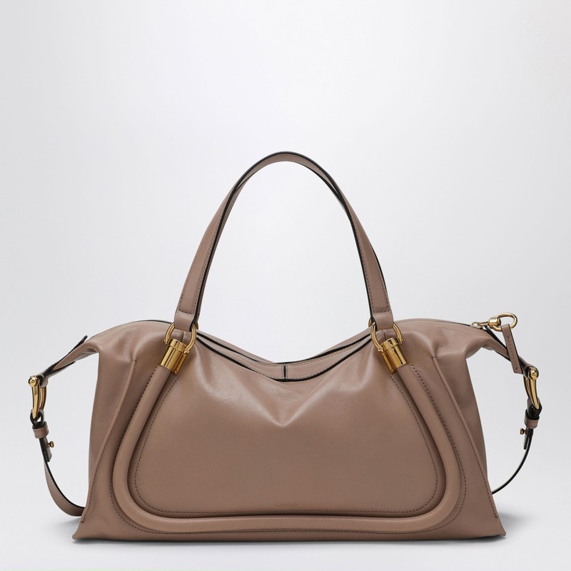 Paraty 24 bag in shiny deep beige leather