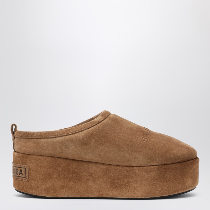 Alaska Soft brown platform clogs