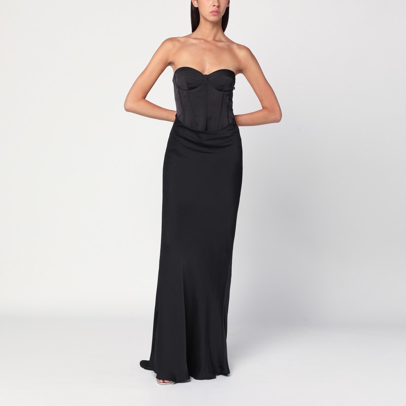 Long dress with black corset