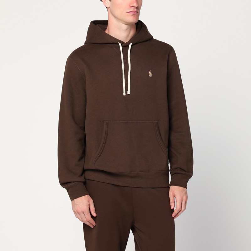 Brown cotton-blend sweatshirt