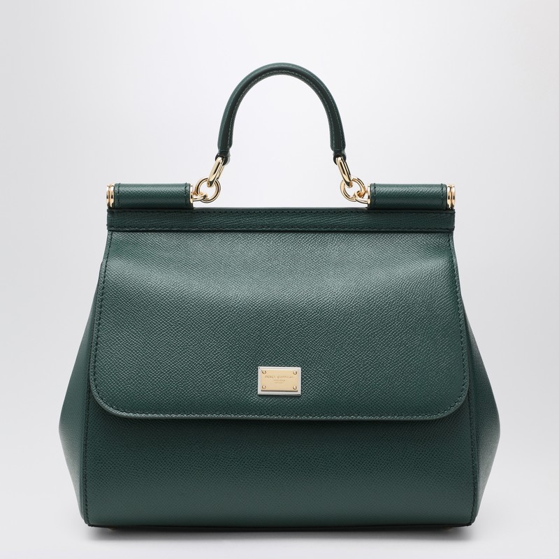 Large dark green Sicily Hand Bag