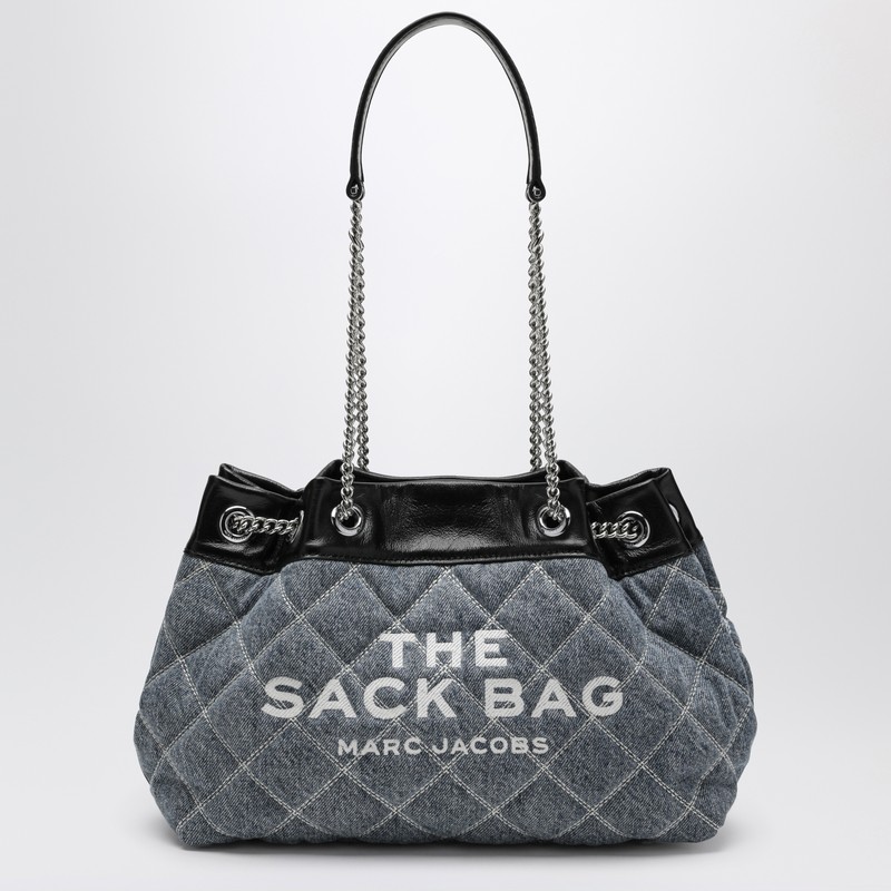 Quilted denim shoulder bag
