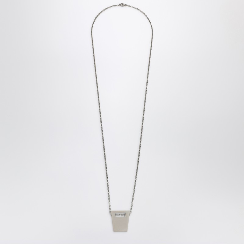 Silver Cunt necklace in metal