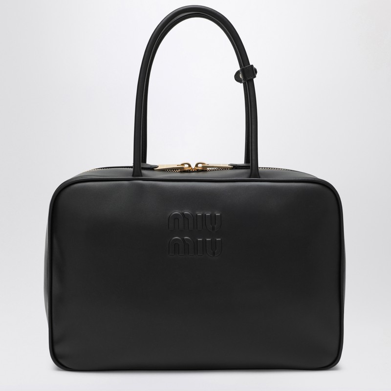 Beau black leather bag
