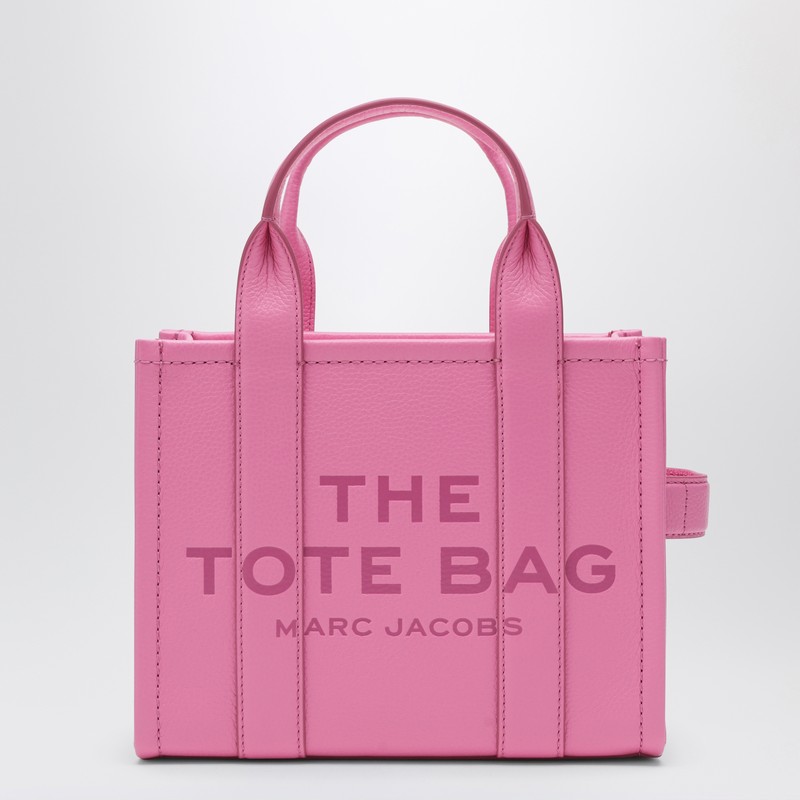 Fluo pink leather The Small Tote Bag