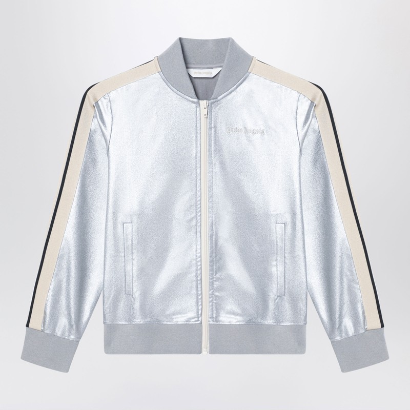 Track silver zip sweatshirt