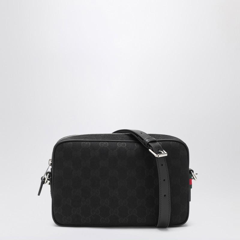 Black GG fabric shoulder bag