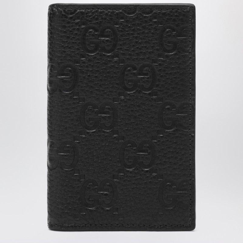 Black GG leather wallet