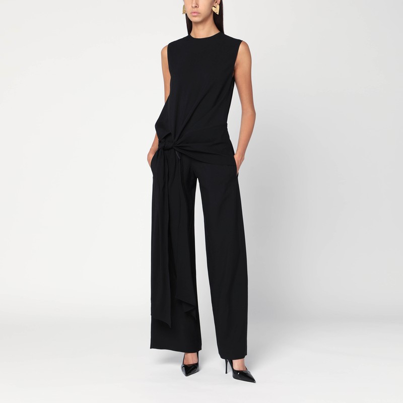 Full jumpsuit with a belt at the waist