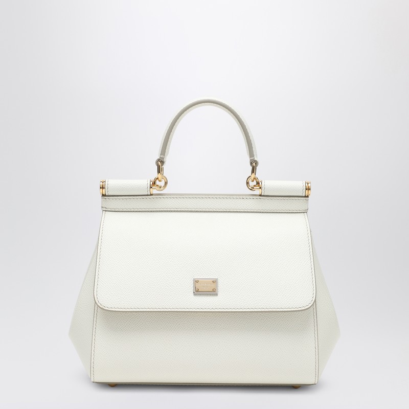 Medium white Sicily Hand Bag