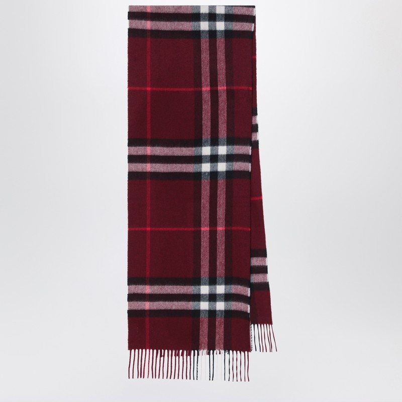 Cashmere scarf with Check pattern