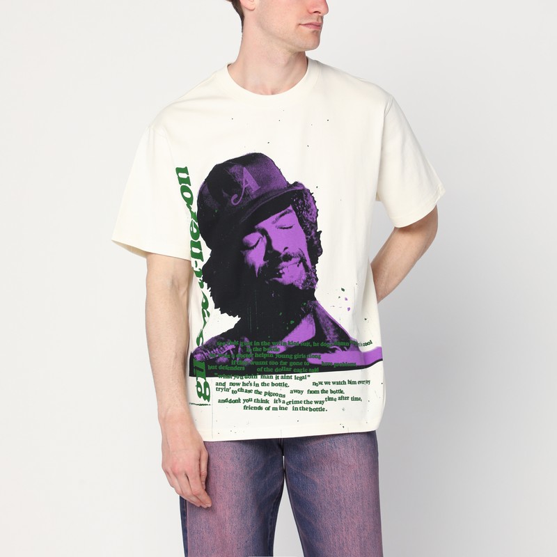 Cream T-shirt with Gil Scott-Heron