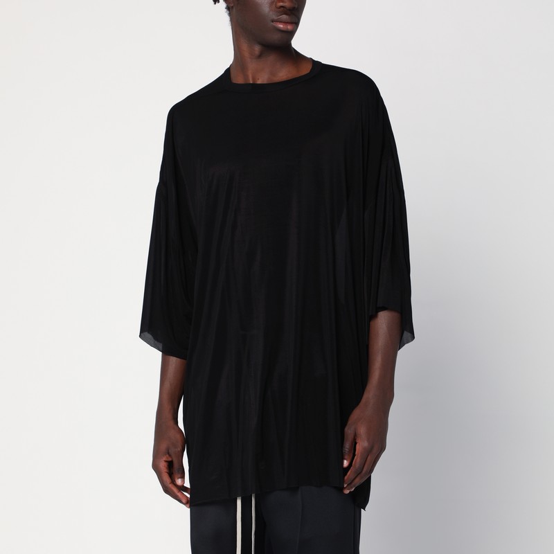 Oversized black cupro T-shirt