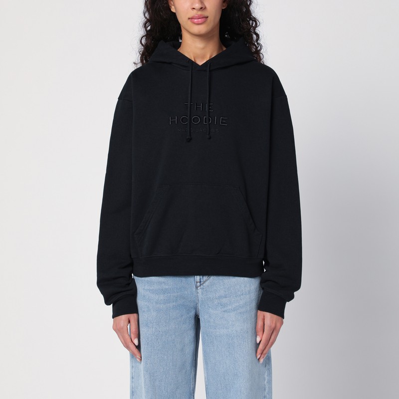 Black hoodie with logo
