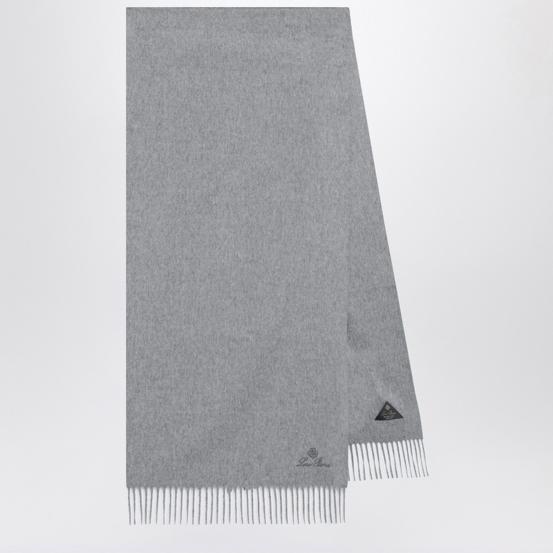 Light grey cashmere scarf