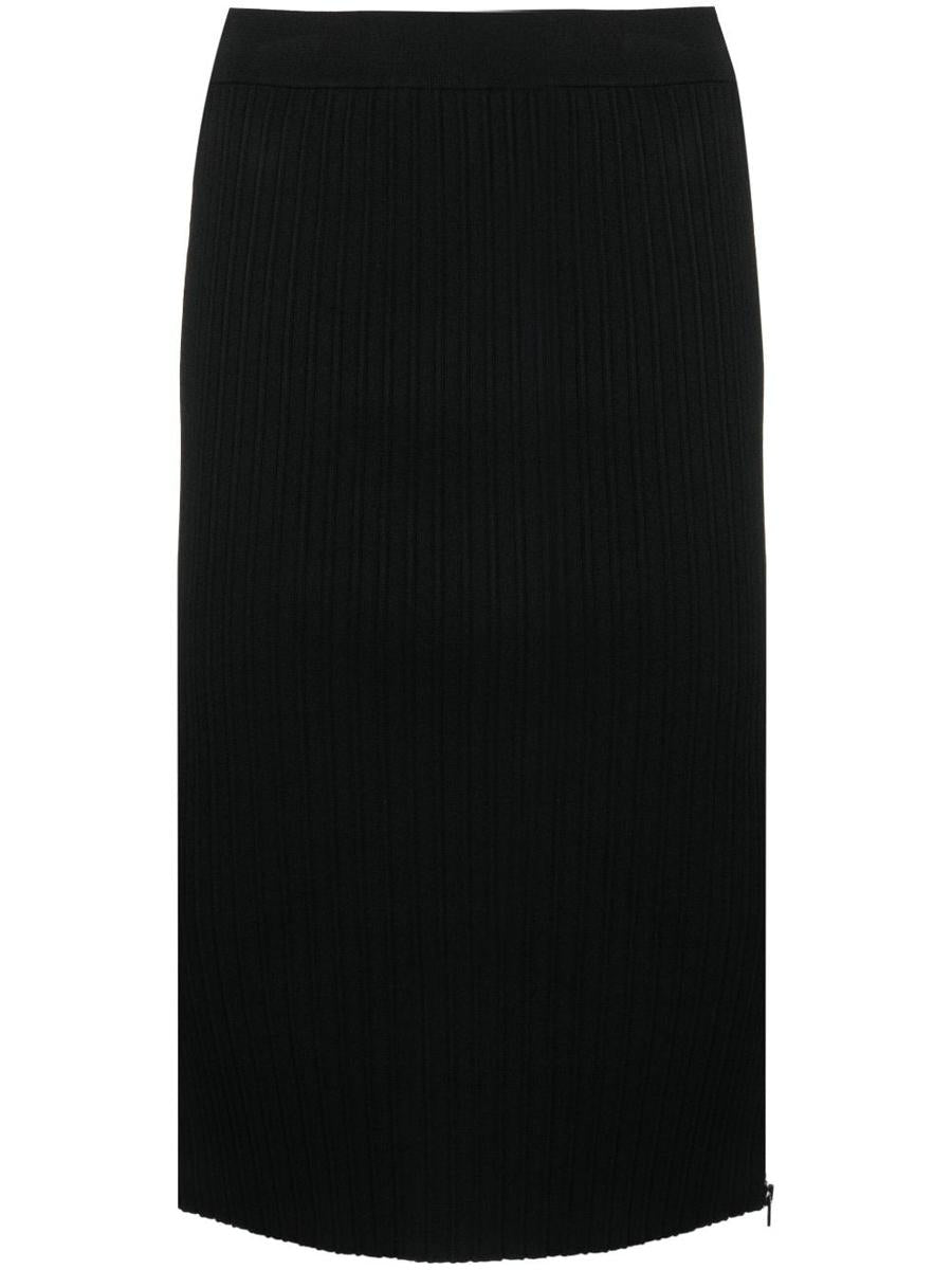 Tom Ford Zipped Ribbed Silk Skirt