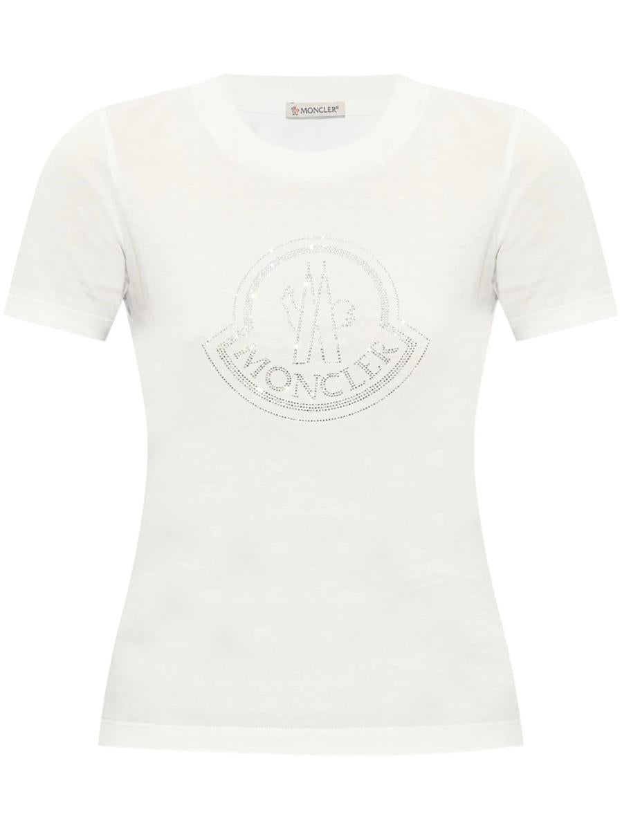 Moncler Logo-Beaded Cotton T-Shirt