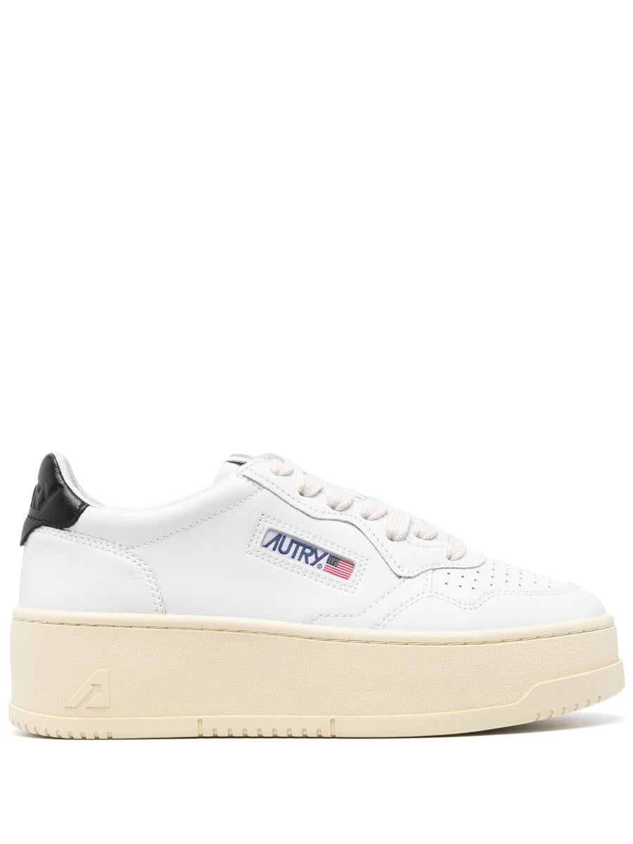 Autry Platform Low Wom Leat/Leat Shoes
