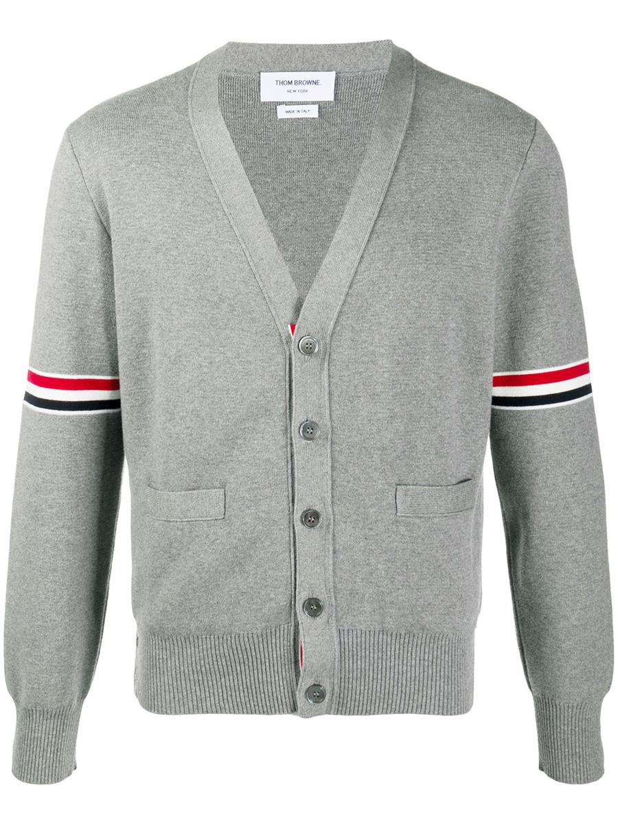Thom Browne Rwb Cotton Cardigan
