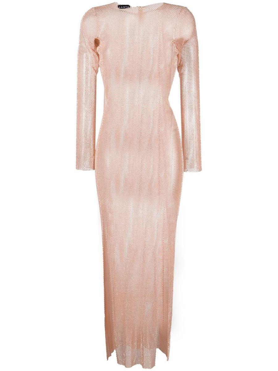Santa Brands Rhinestones Embellished Long Dress