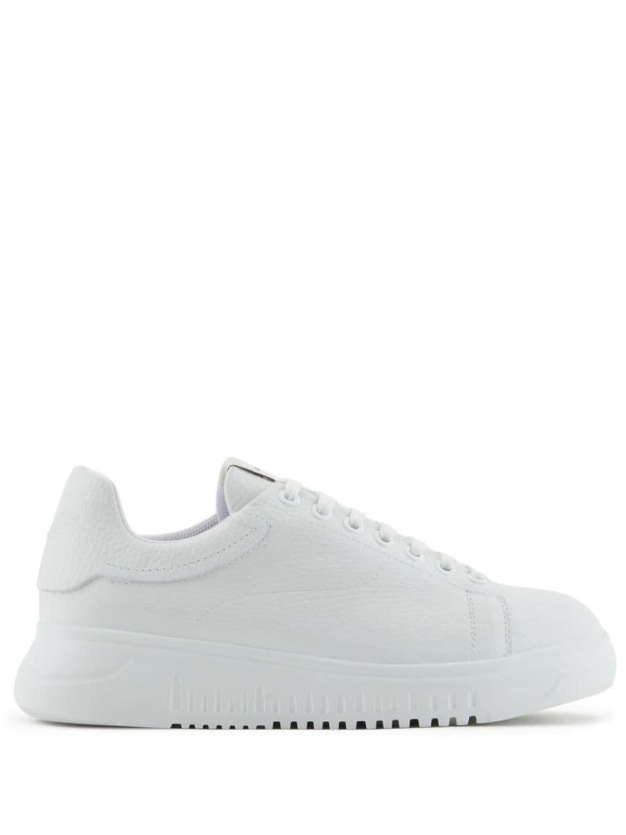 Emporio Armani Exclusive Cruelty Free Leather Sneakers
