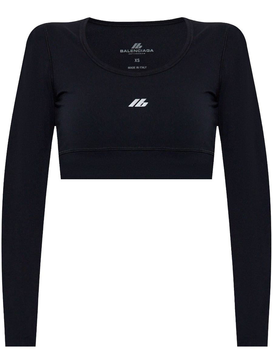 Balenciaga Logo Cropped Top