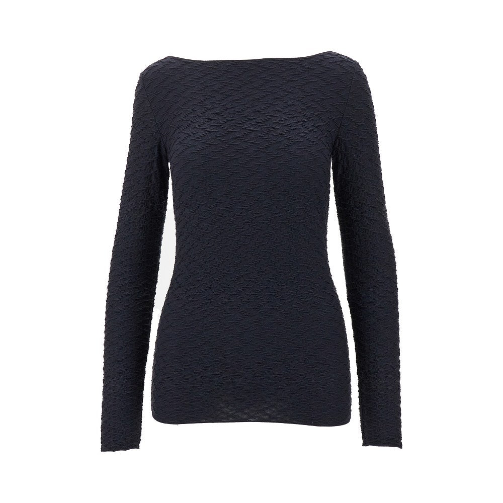 EMPORIO ARMANI 3D motif jersey T-shirt Woman S