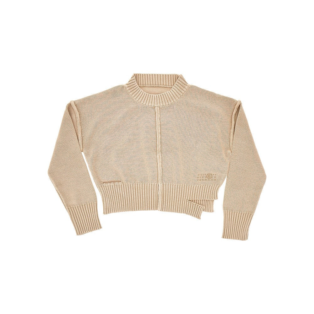 MM6 Distressed cotton sweater Kids 8Y