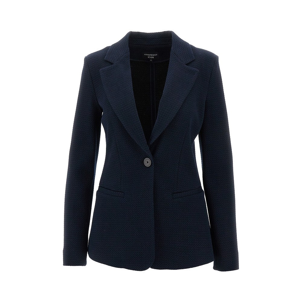 EMPORIO ARMANI Jacquard jersey ICON jacket Woman 40