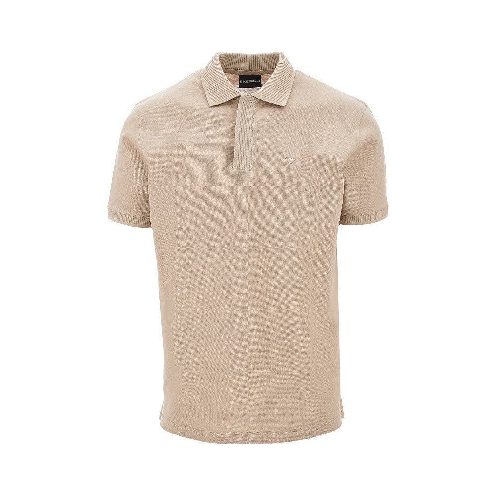 EMPORIO ARMANI Eagle embroidery piquet polo shirt Man S