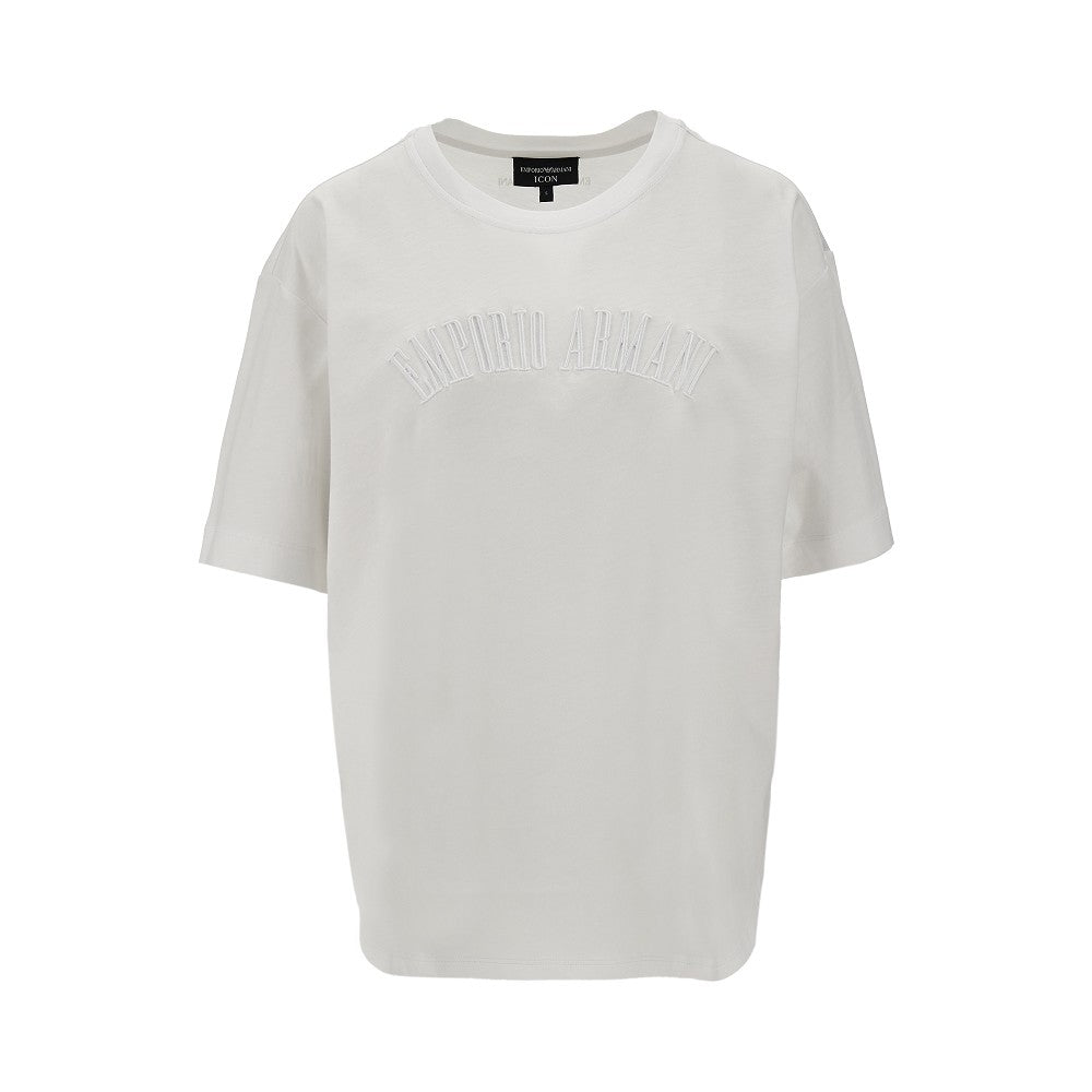 EMPORIO ARMANI ICON logo embroidery T-shirt Woman S