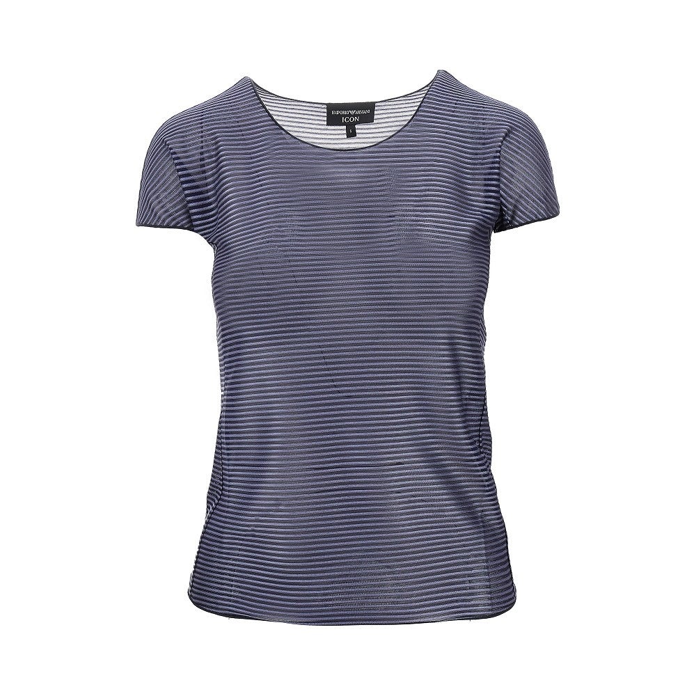 EMPORIO ARMANI ICON striped light jersey T-shirt Woman M