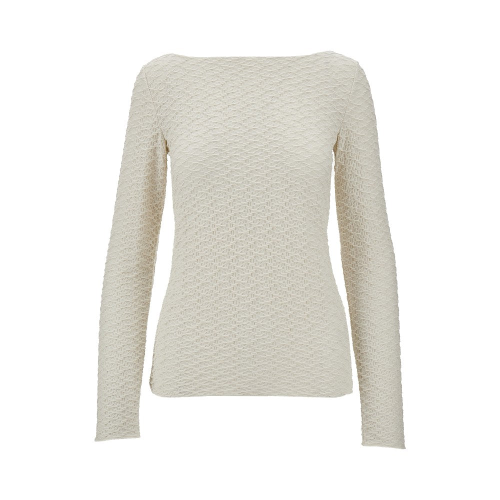 EMPORIO ARMANI 3D motif jersey T-shirt Woman S
