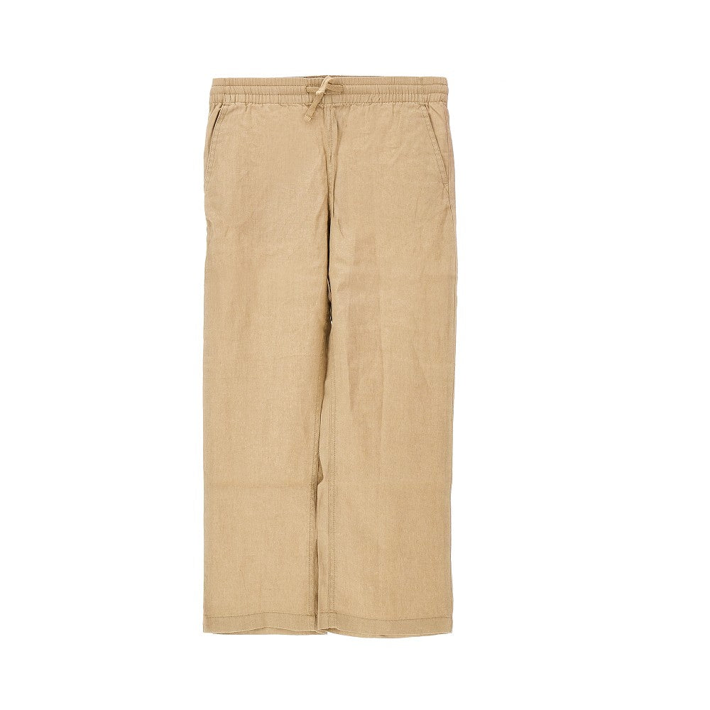 RALPH LAUREN Linen pants with logo embroidery Kids 8Y