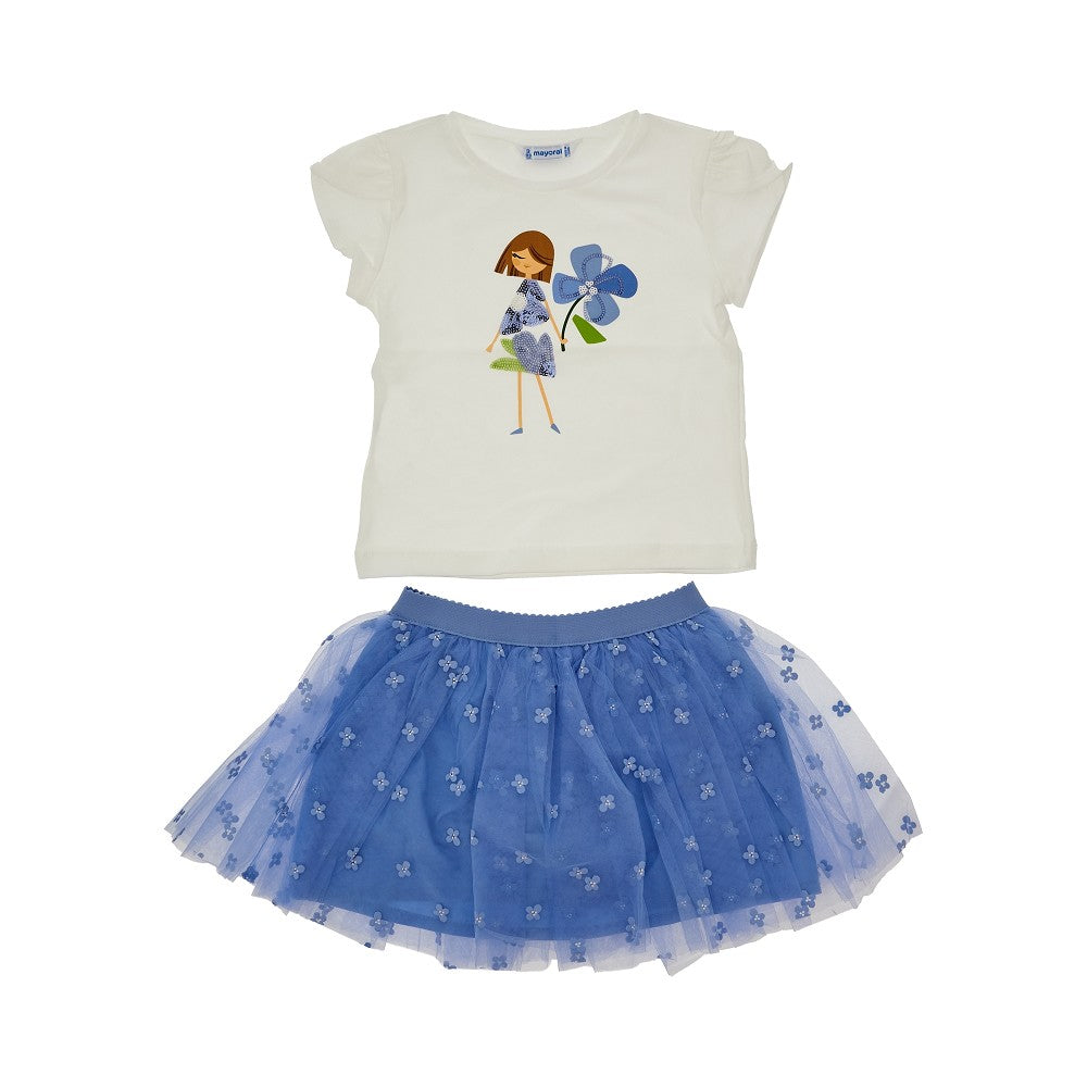 MAYORAL Two-piece set with tulle-skirt Kids 7Y