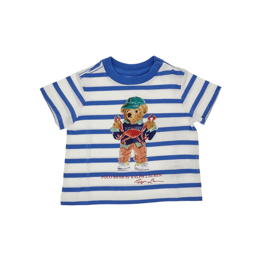 RALPH LAUREN Polo Bear print striped T-shirt Kids 4Y