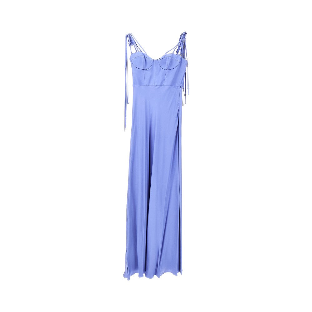 PINKO Viscose satin long dress Woman 38