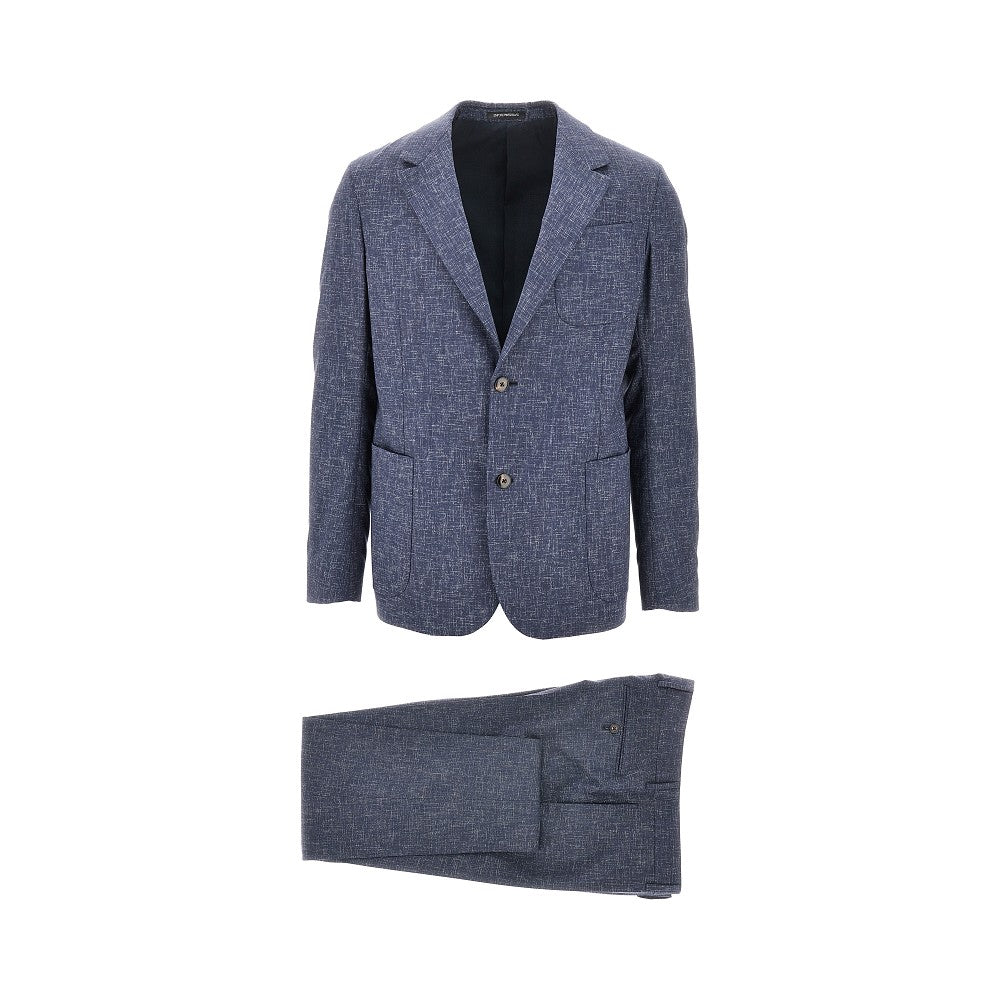EMPORIO ARMANI Mélange wool R LINE suit Man 48