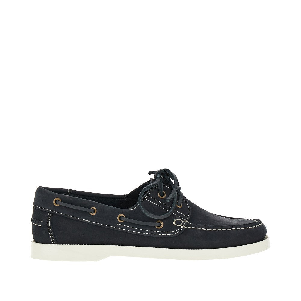 SAXONE 'Skye' Nubuck leather boat shoes Man 39