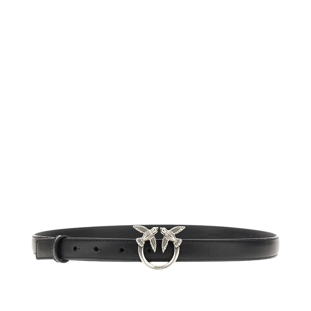 PINKO Love Birds leather belt Woman XS