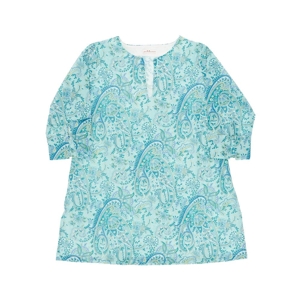 PESCIOLINO ROSSO Liberty cotton caftan Kids 8Y