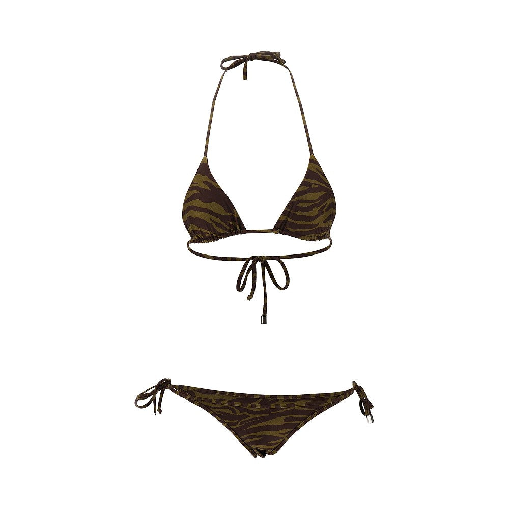 THE ATTICO Zebra-striped bikini Woman S
