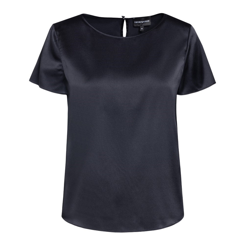 EMPORIO ARMANI Stretch silk T-shirt Woman 40