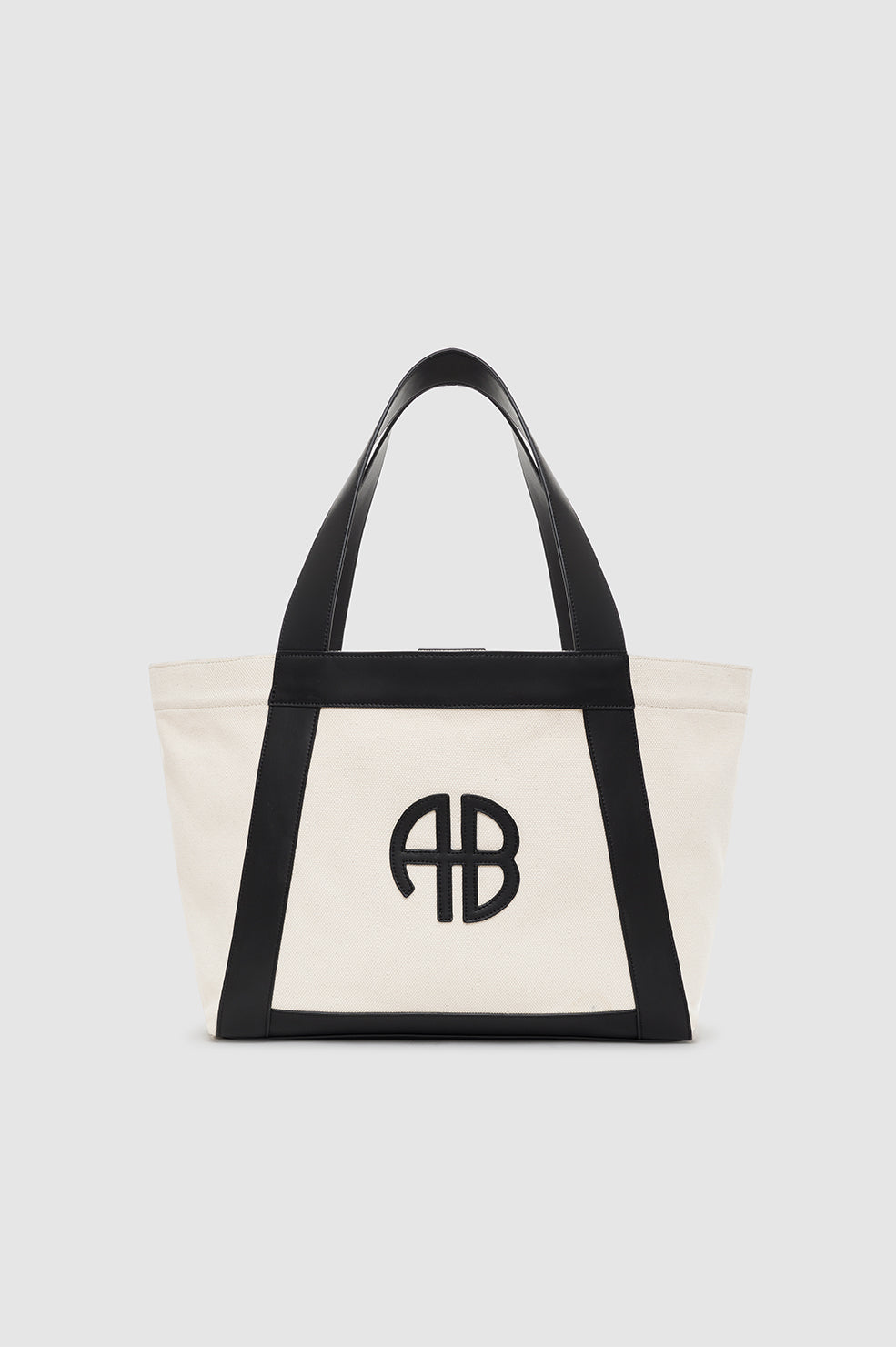 Cara Tote - Natural Canvas With Black One