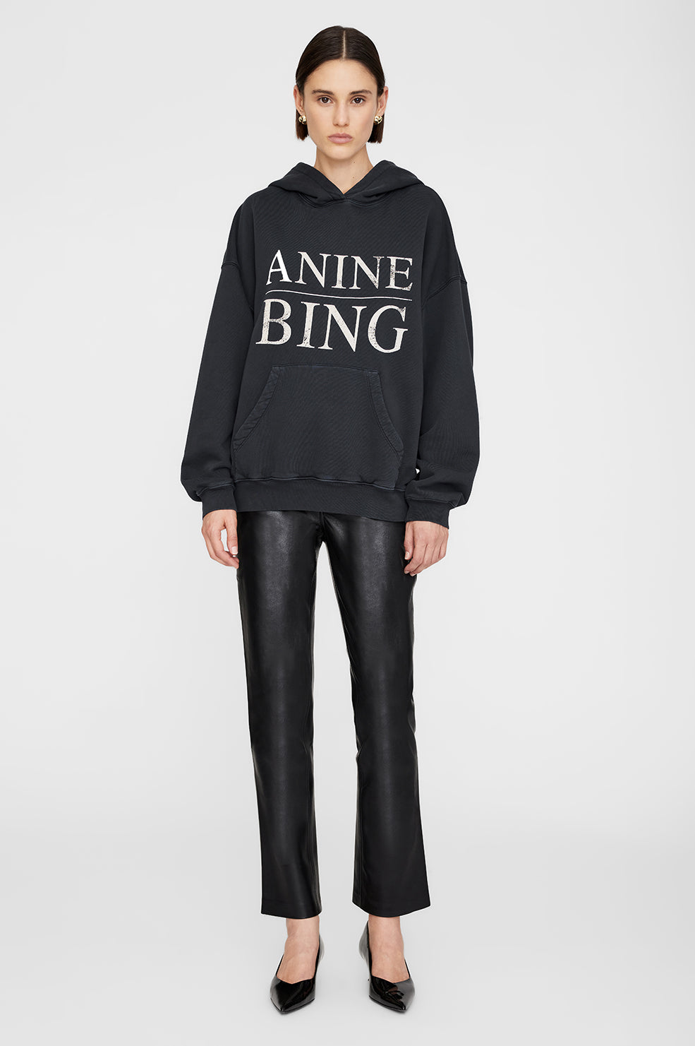 Harvey Sweatshirt Serif - Vintage Black S