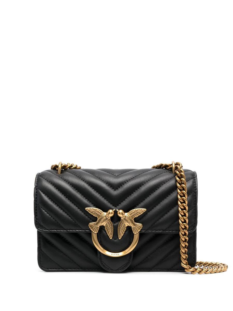 Pinko Quilted Leather 'Love One Mini' Bag