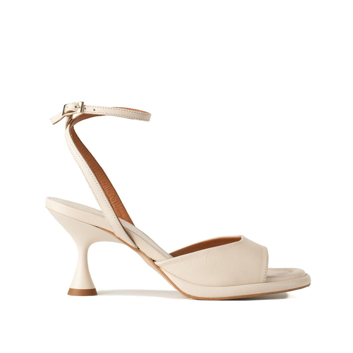 Angel Alarcon Calia Cream Heeled Open Shoe