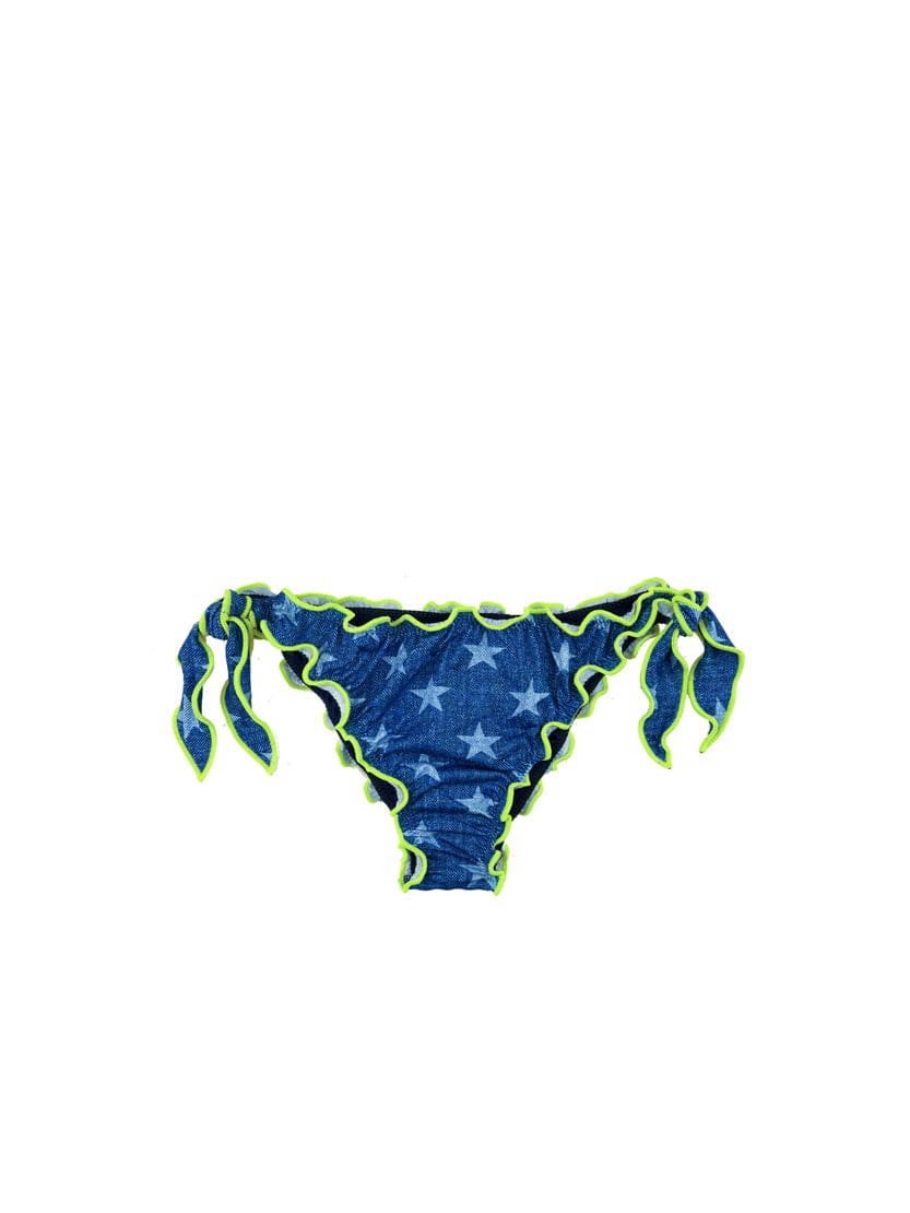 MC2 Saint Barth Woman Ruffled Cheeky Swim Briefs With Star Print