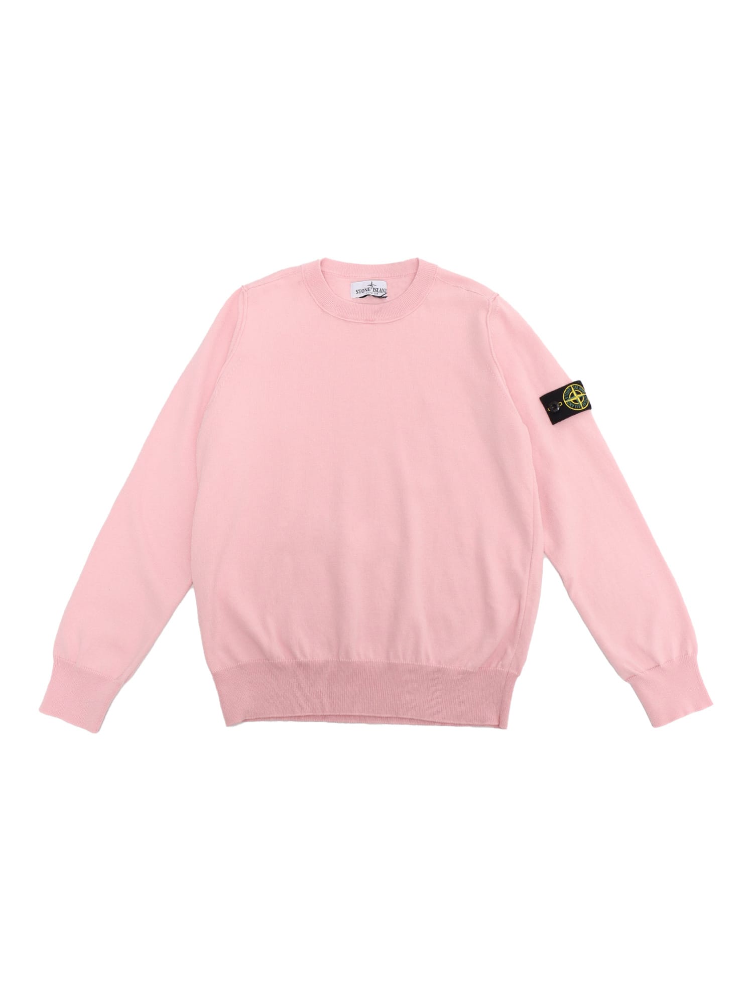 Stone Island Junior Pink Sweatshirt With Logo